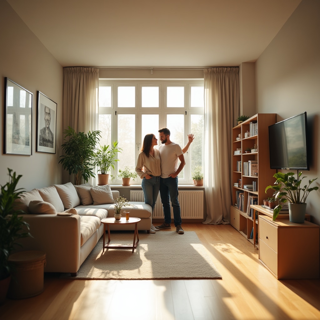 Aufgeräumte neue Wohnung nach erfolgreichem Umzug